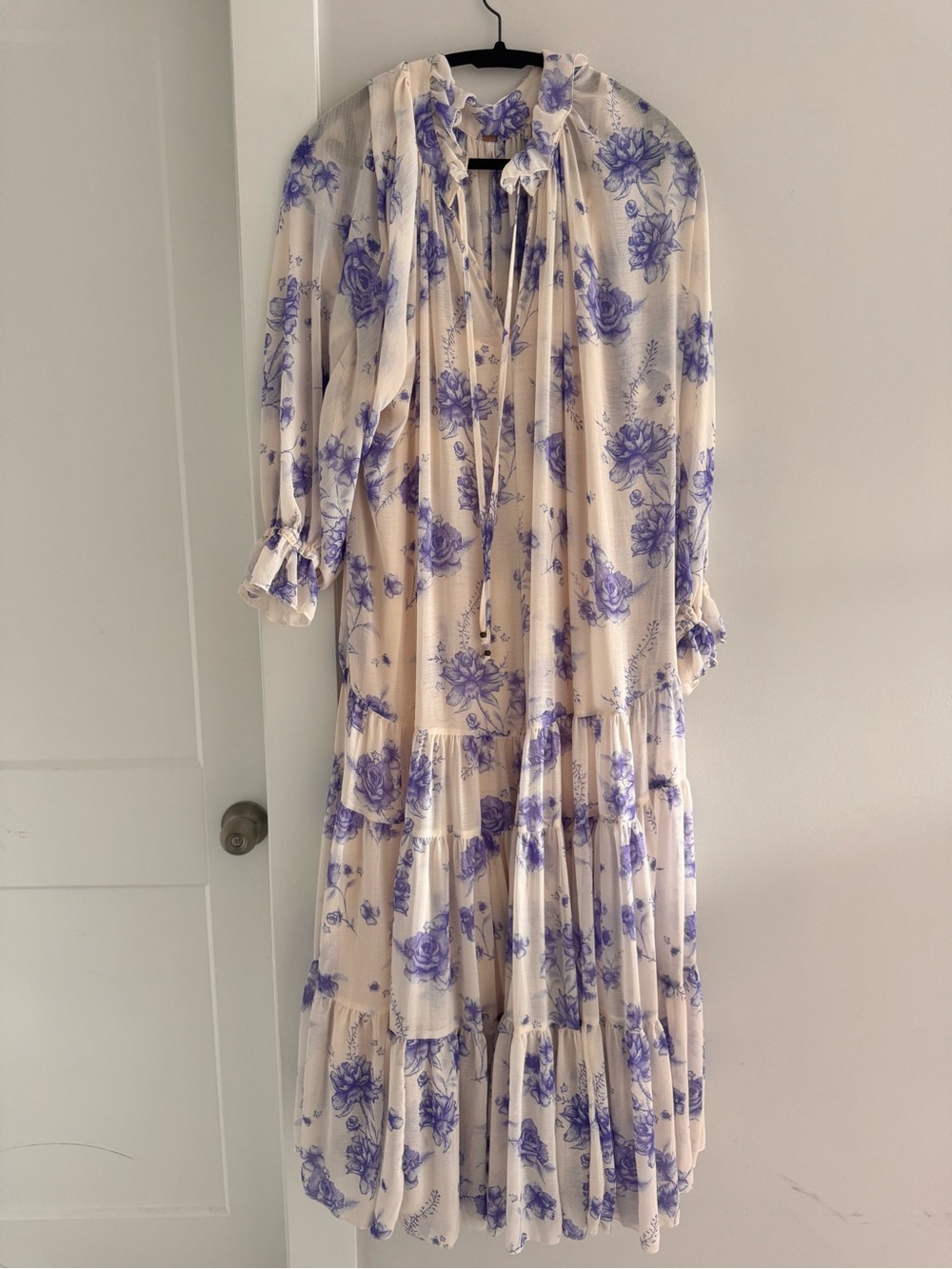 Free People Feeling Groovy Maxi Dress with Lavender Floral Print